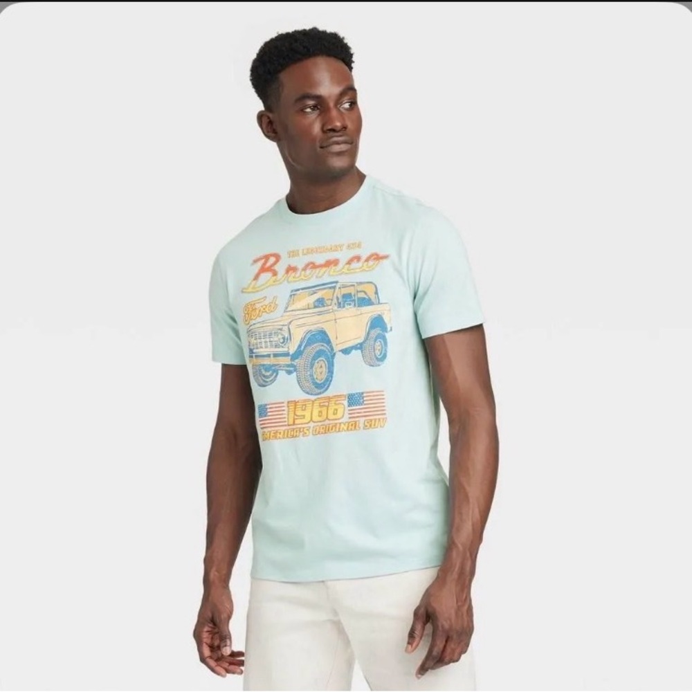 Men's Medium Blue Short Sleeve Crewneck Graphic T-Shirt - Goodfellow & Co™